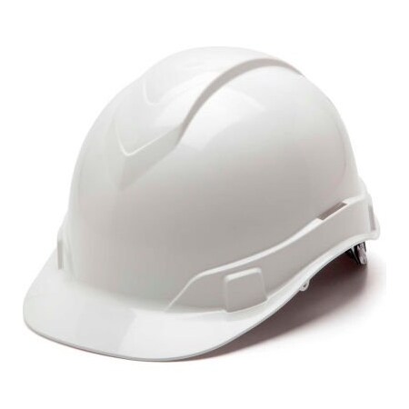 Pyramex Ridgeline Cap Style Hard Hat, White, 4-Point Ratchet Suspension - Pkg Qty 16 HP44110